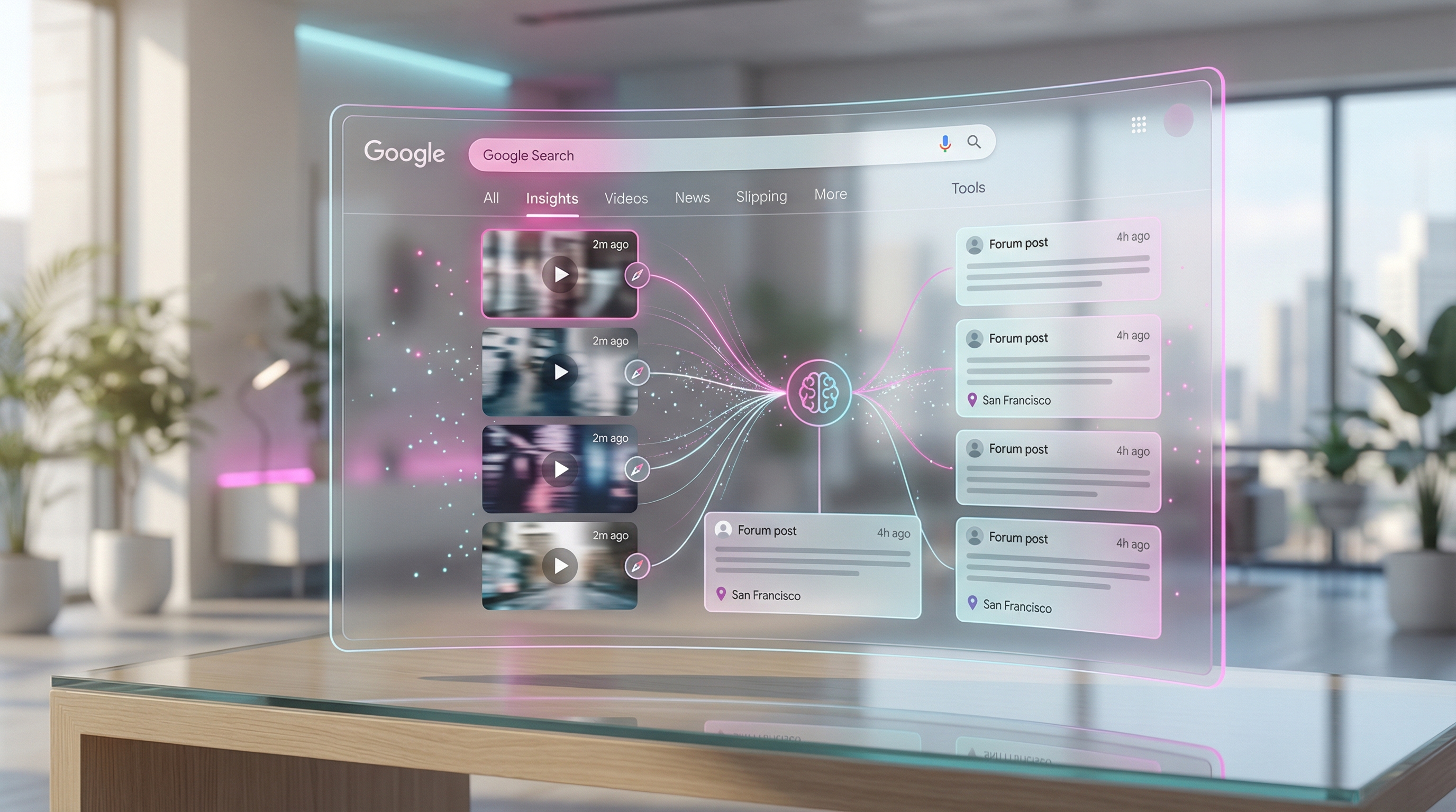 Google Perspectives Optimization interface in 2026