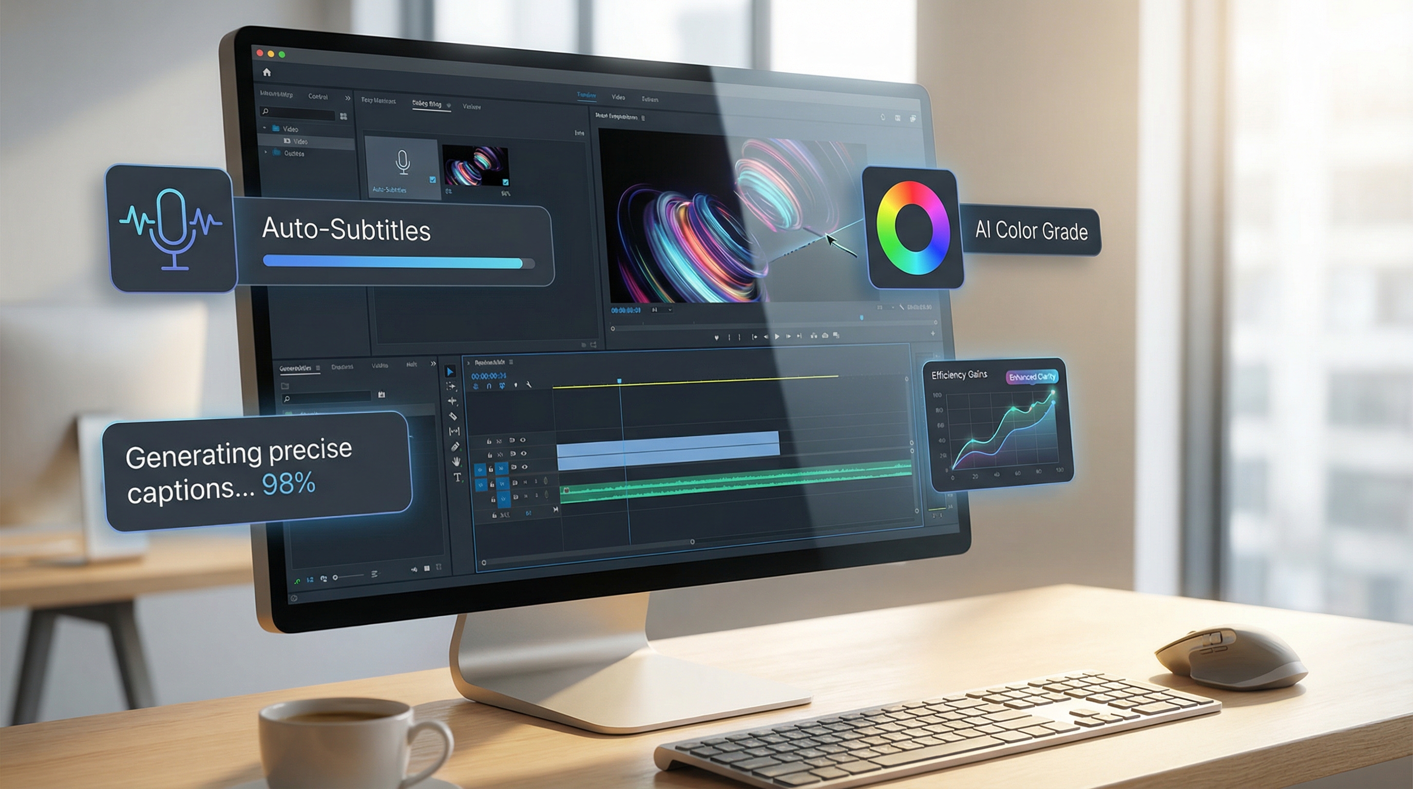 AI-powered video editing motion graphics workflow