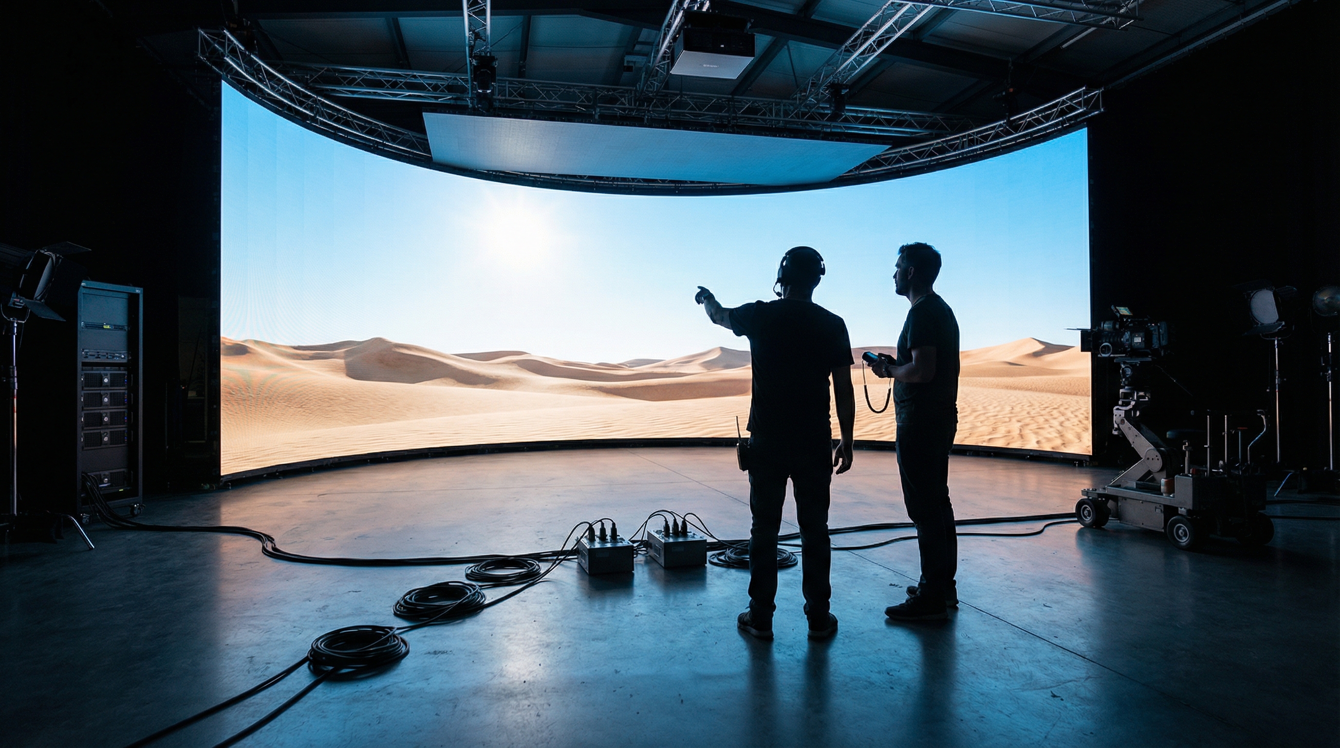 Virtual production volume set in 2026