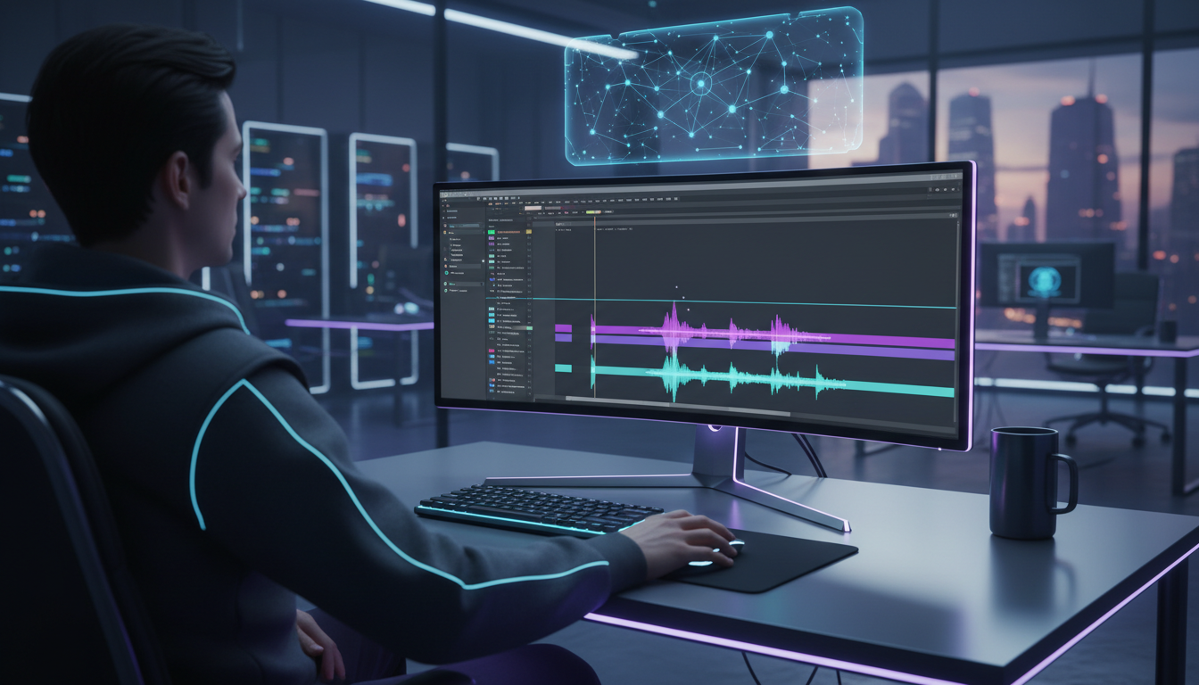 Editor reviewing an efficient filler word removal Premiere Pro timeline