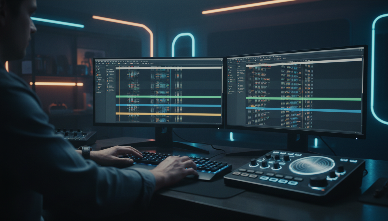 Professional editing video software timeline in Adobe Premiere Pro
