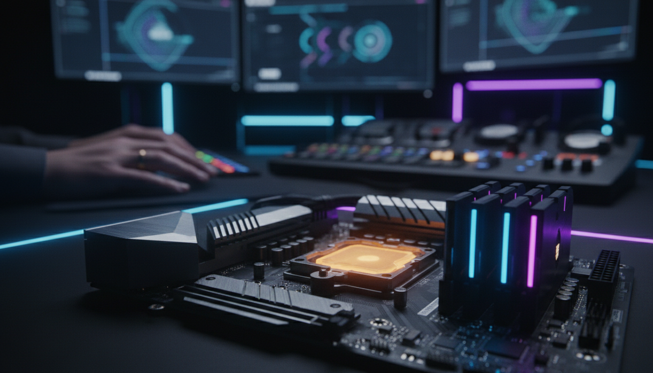 Professional editing video software running on an optimized PC workstation