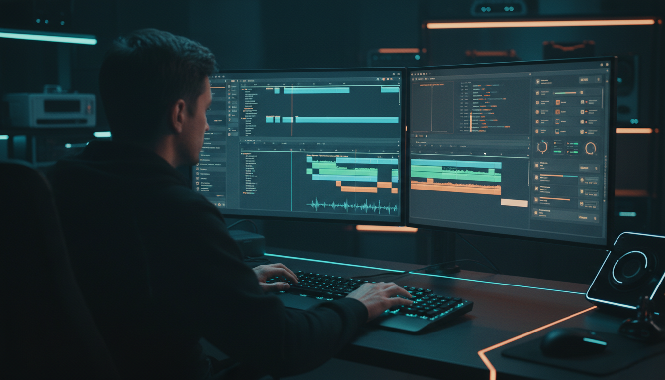 Editing a multi-cam podcast timeline inside Adobe Premiere Pro