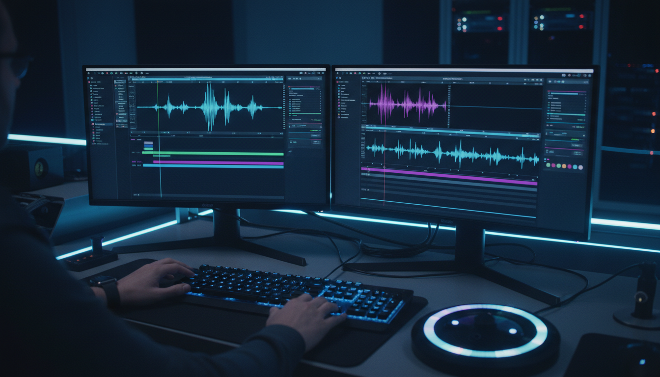KreateFlo vs Descript stay in premiere or switch apps comparison in video editing studio