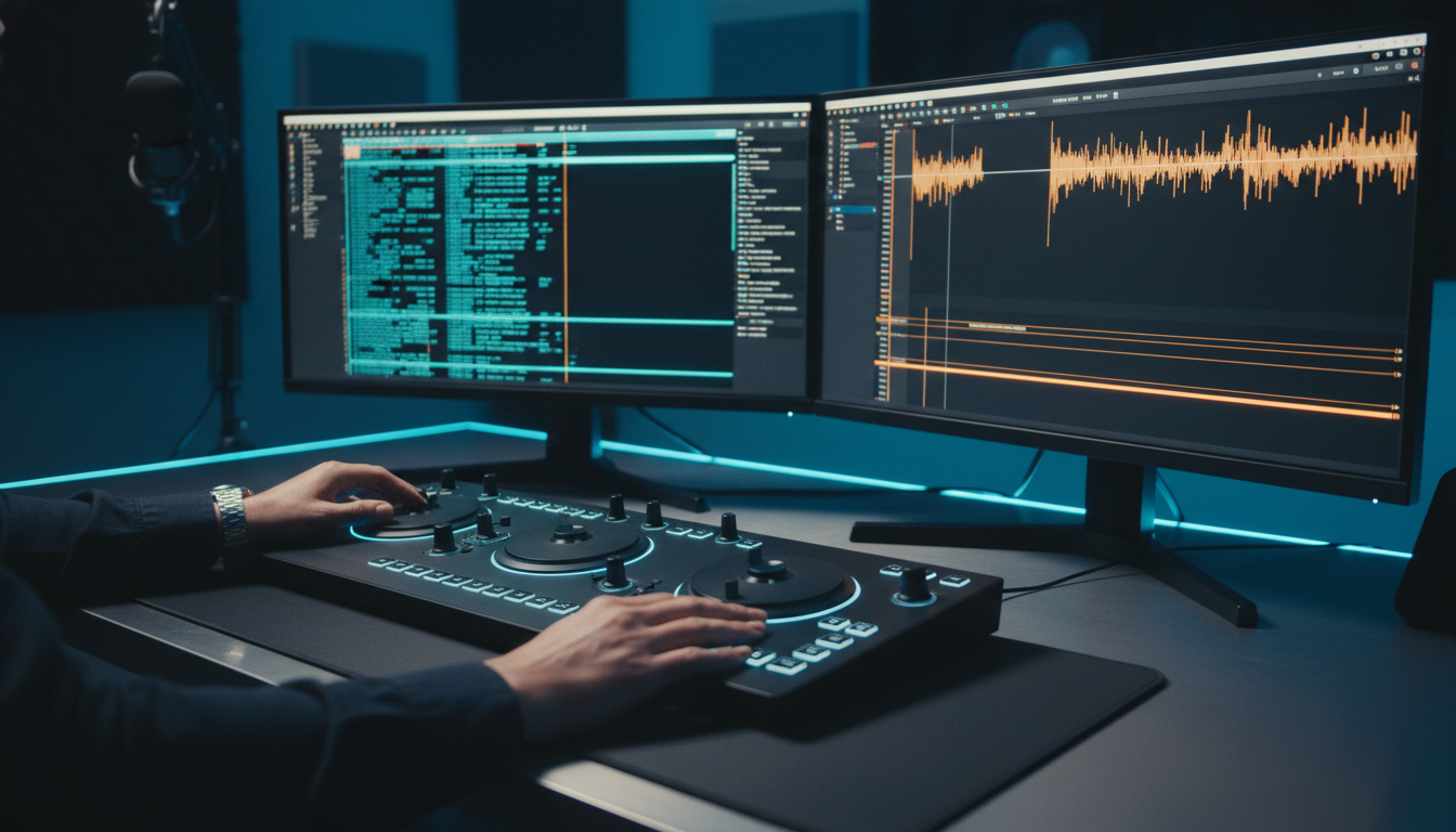 Multi-speaker nested sequence setup showing how to create two-color captions in Premiere Pro