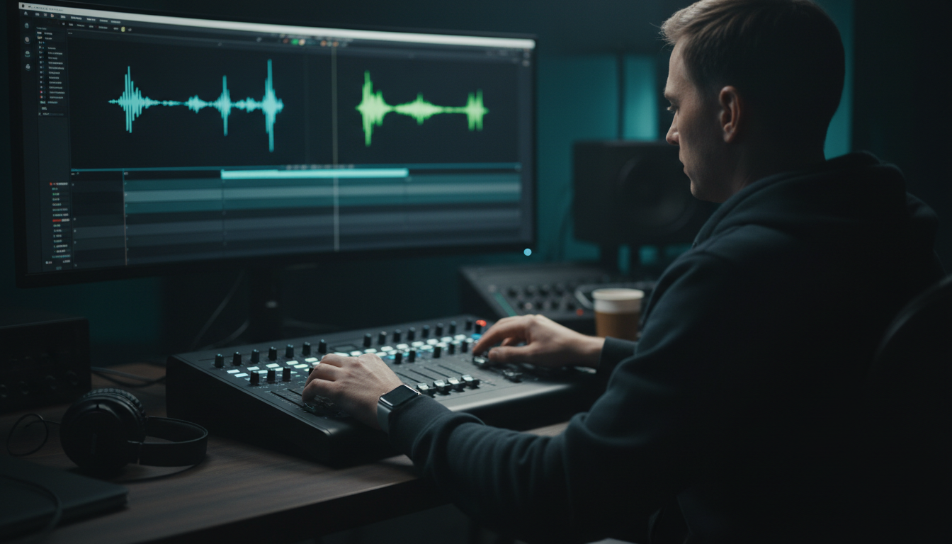 Isolating dialogue tracks before running caption translation in Premiere Pro