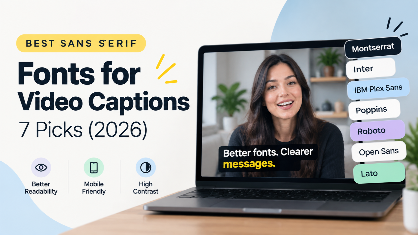 Best Sans Serif Fonts for Video Captions: 7 Picks (2026)