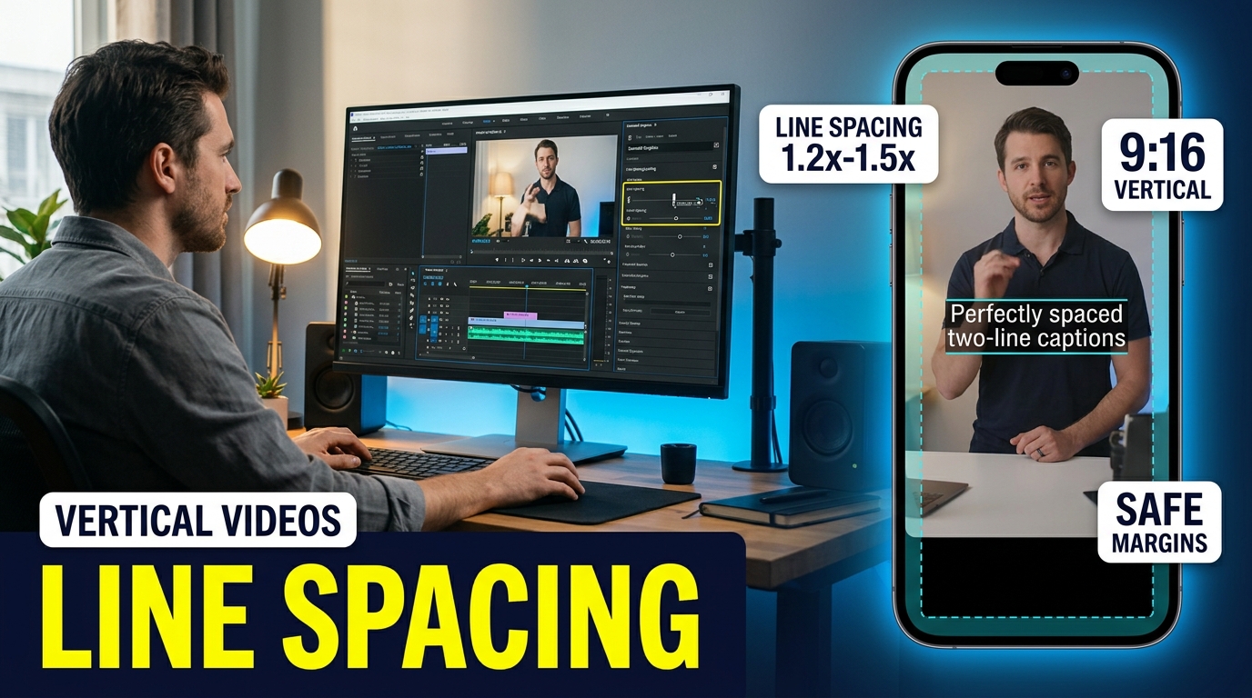 Adjust Caption Line Spacing for Vertical Videos: 5 Steps