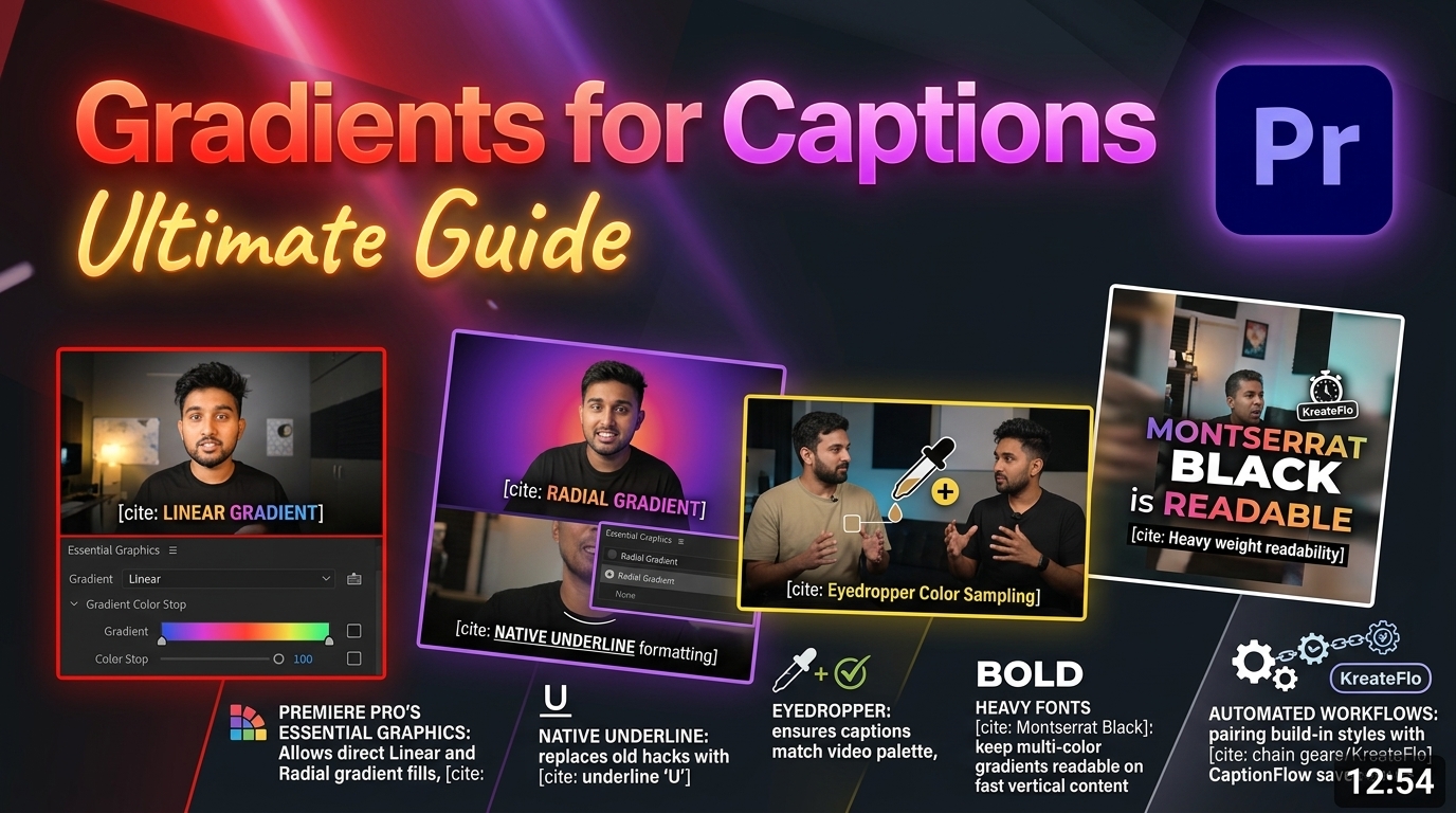 Premiere Pro Text Captions: Ultimate Guide to Gradients