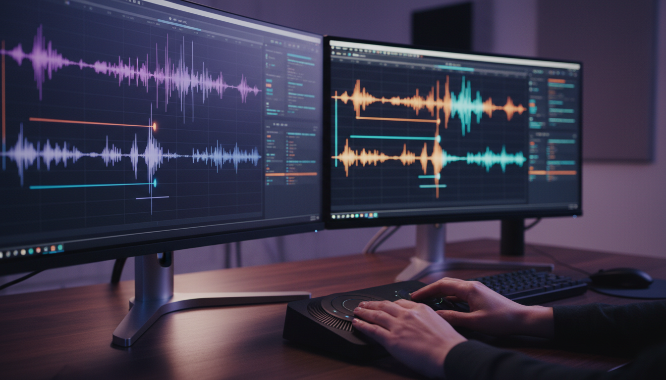 Premiere Pro panel displaying automated show note generation using KreateFlo