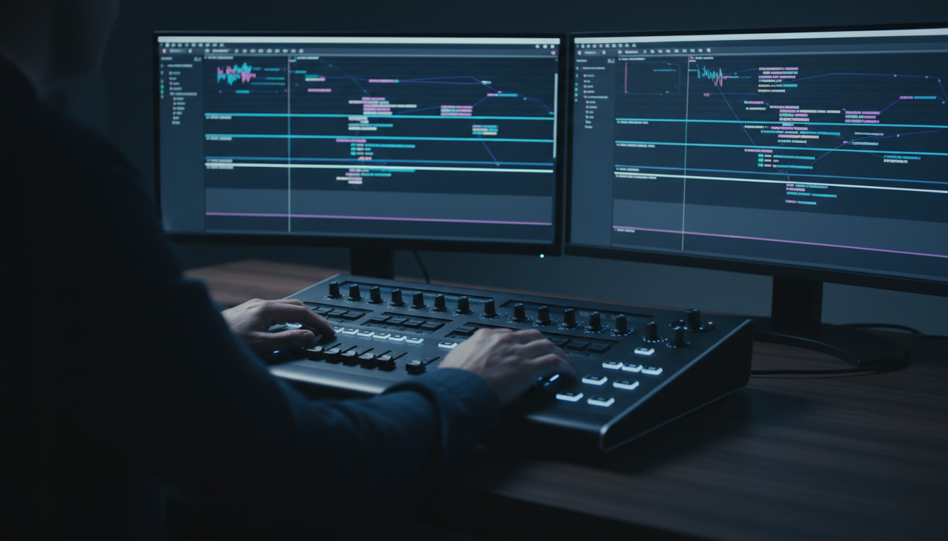 Adobe Premiere Pro timeline showing translated caption tracks