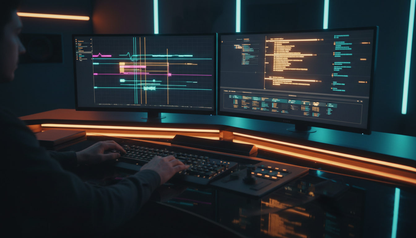 Adobe Premiere Pro Text panel showing speech to text transcription interface