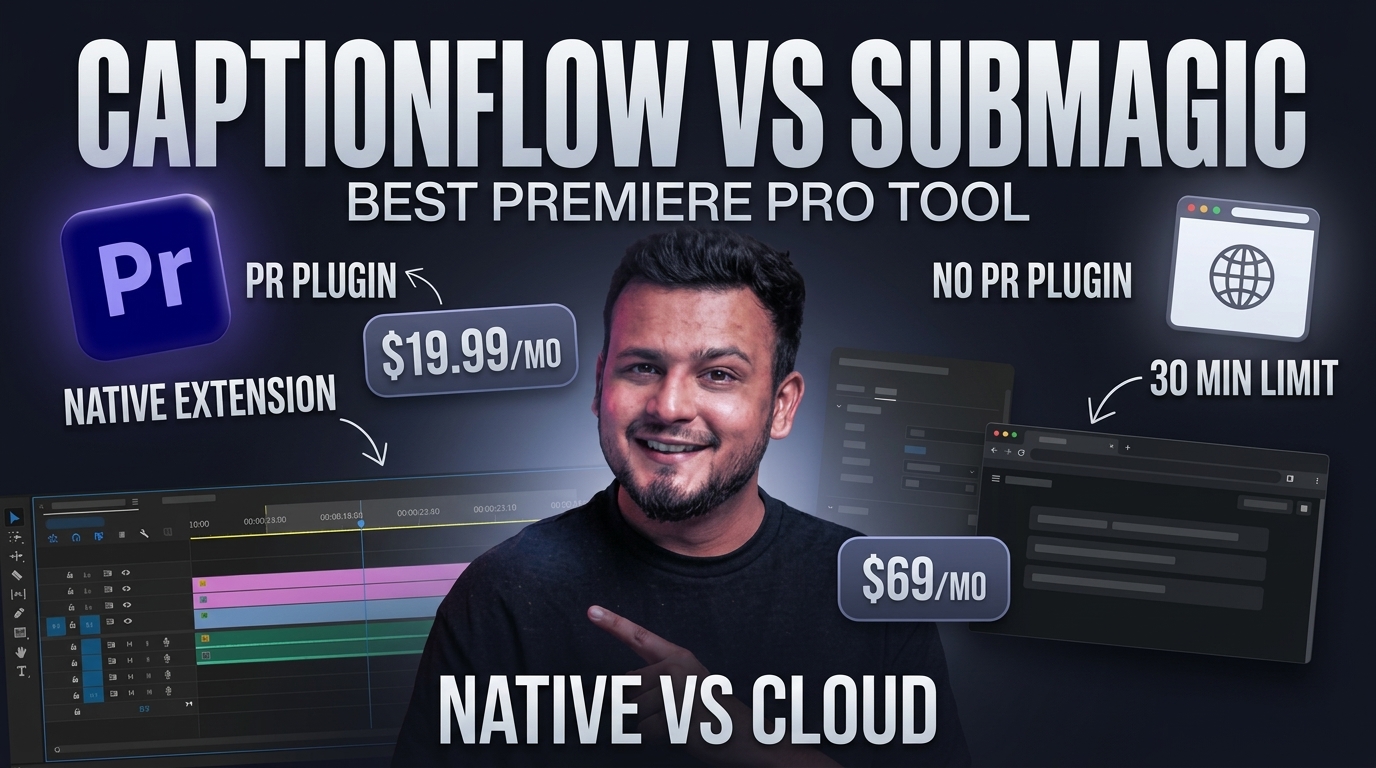 CaptionFlow vs Submagic: Best Premiere Pro Tool in 2026