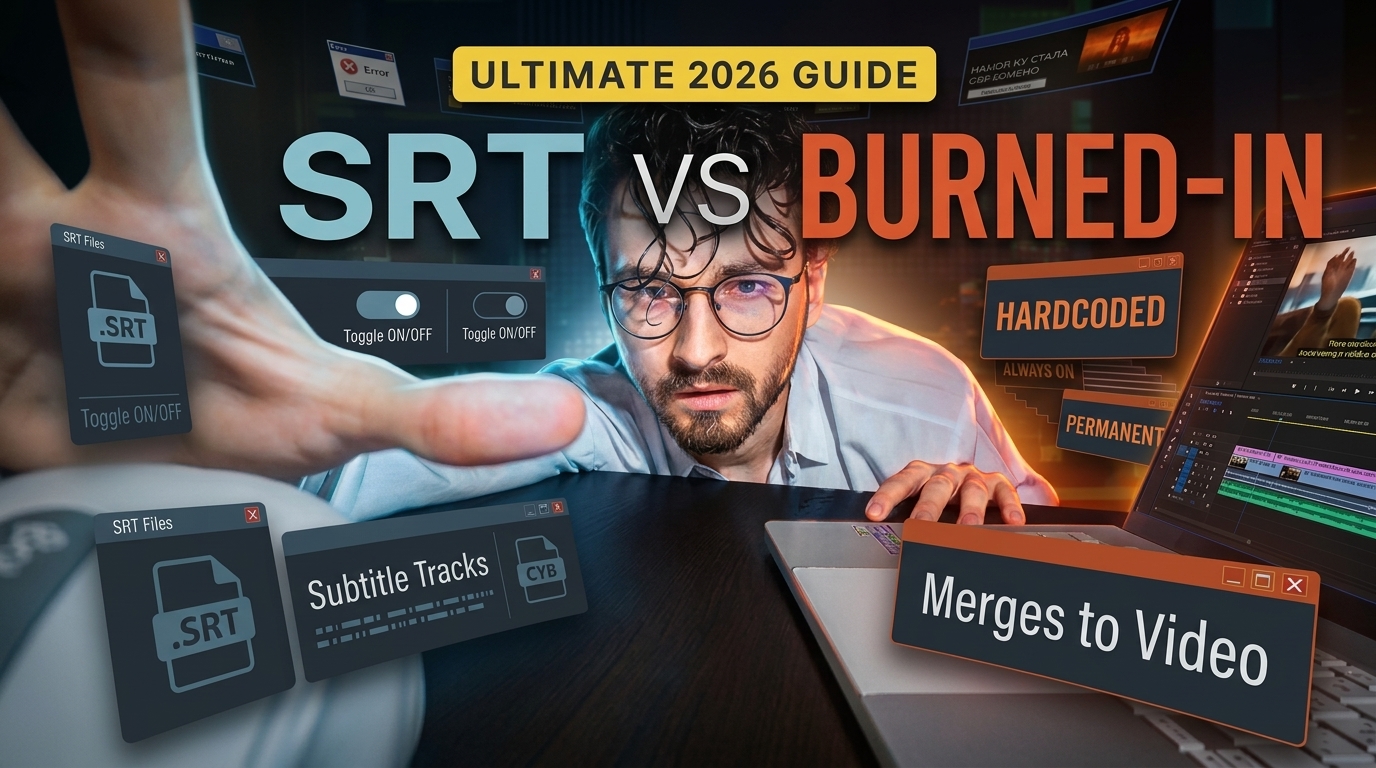 SRT Files vs Burned-In Captions: Ultimate 2026 Guide