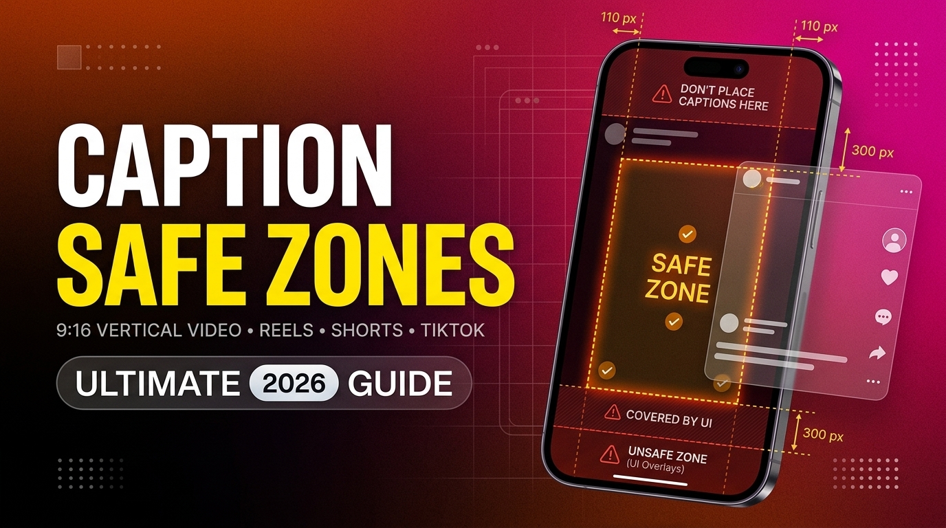 Caption Safe Zones: Ultimate 2026 Guide for Short Video