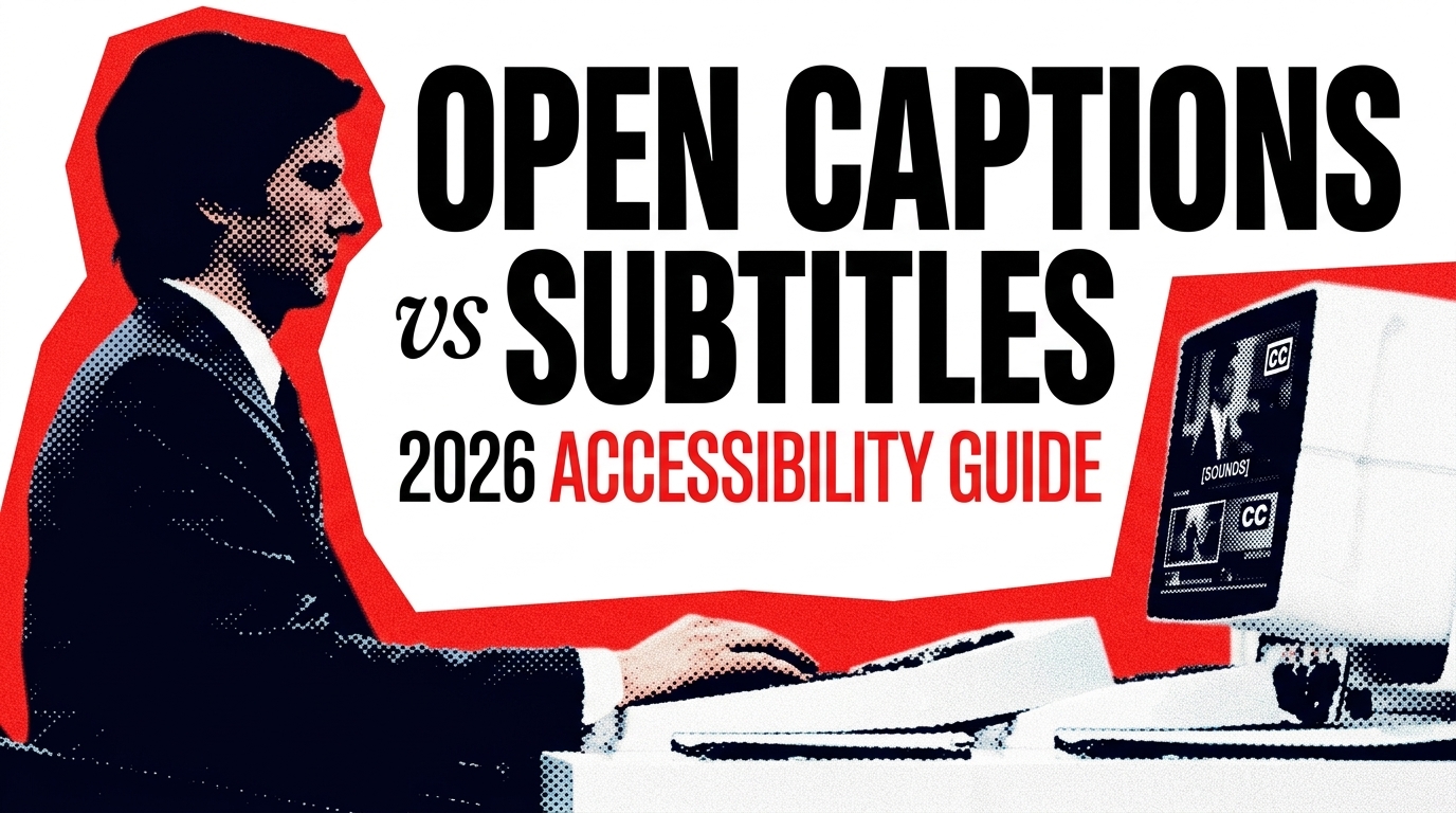 Open Captions vs Subtitles: 2026 Accessibility Guide