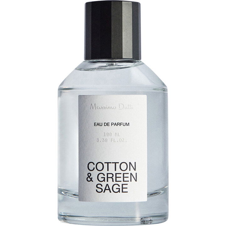 Massimo Dutti Cotton & Green Sage Perfume Bottle