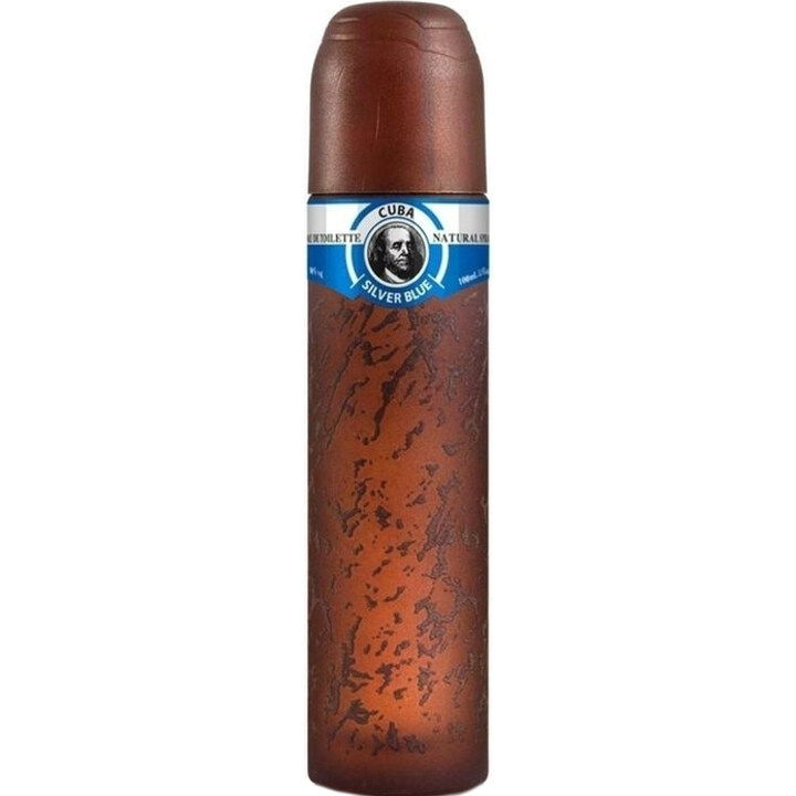 Cuba Cuba Silver Blue Perfume Bottle