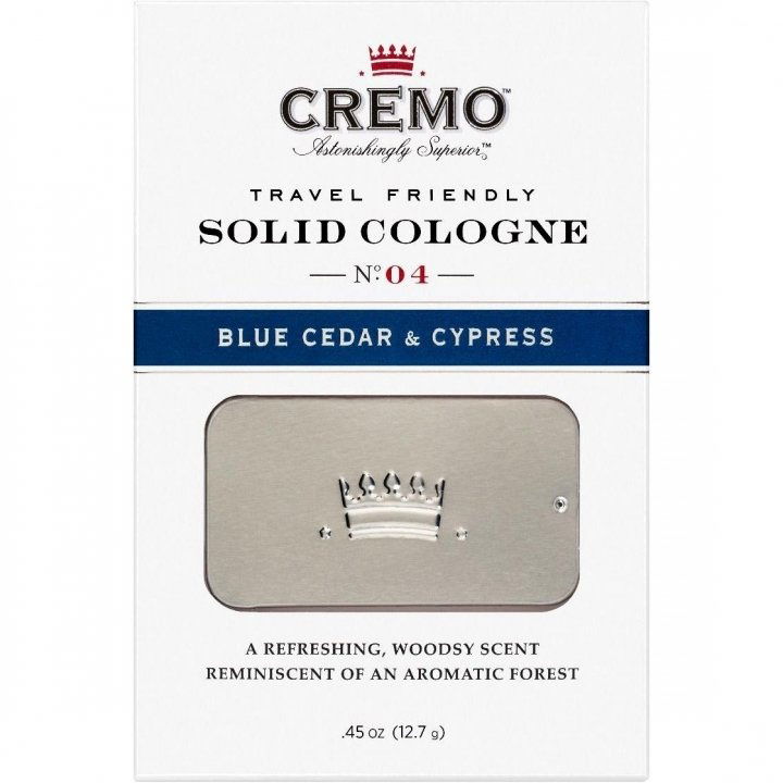 Cremo Blue Cedar & Cypress SOLID COLOGNE Perfume Bottle