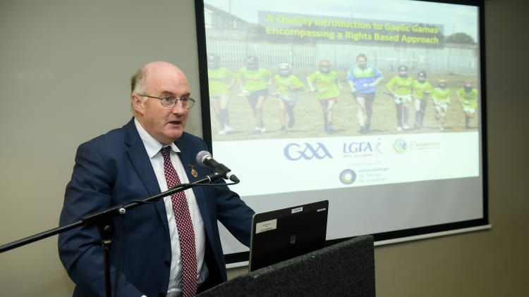 Uachtarán John Horan pictured at the GAA/OCO Rights Awareness Resource launch which took place at Croke Park.