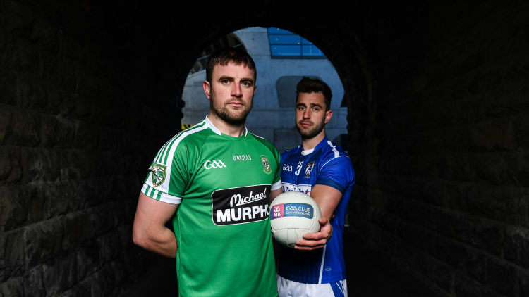 Daryl Flynn, Moorefield, and Paul Sharry, St Lomans, pictured ahead of the AIB Leinster Club SFC Final on Sunday.