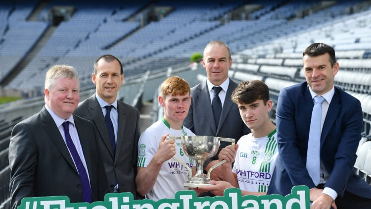 Charlie Carter attended the draw for Top Oil Br Bosco Cup at Croke Park.