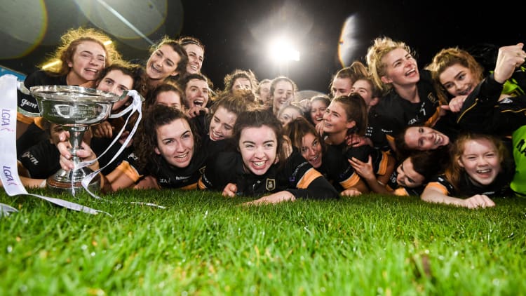 Mourneabbey players celebrate a brilliant All Ireland Club win at Parnell Park on Saturday evening.