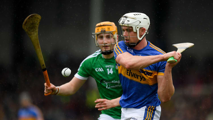 Ronan Maher of Tipperary in action against Seamus Flanagan of Limerick during the 2018 Munster Senior Hurling Championship.