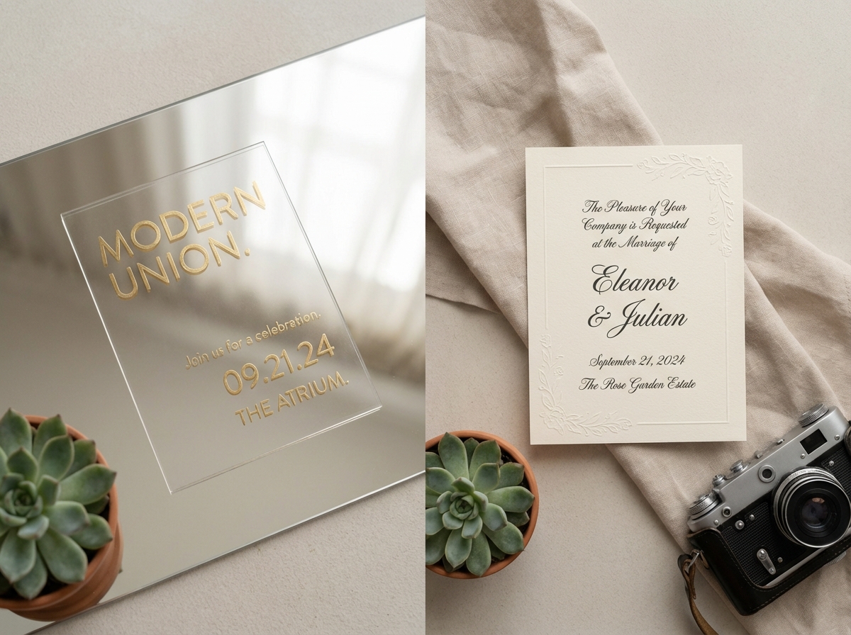 Acrylic vs. Paper Wedding Invitations: Which is Right for You?