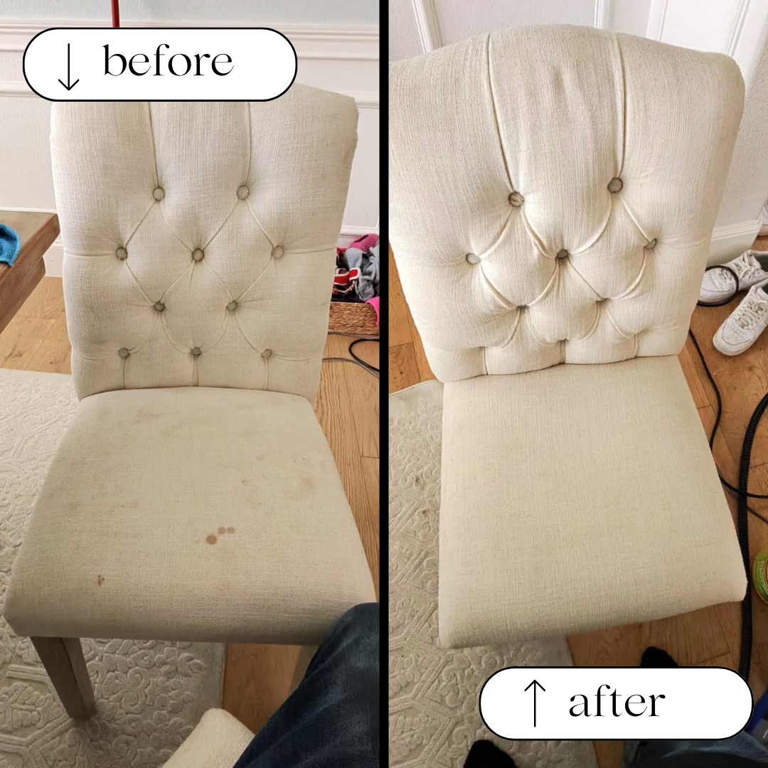 Professional upholstery cleaning before and after — Angie's 5 Star Touch Katy TX