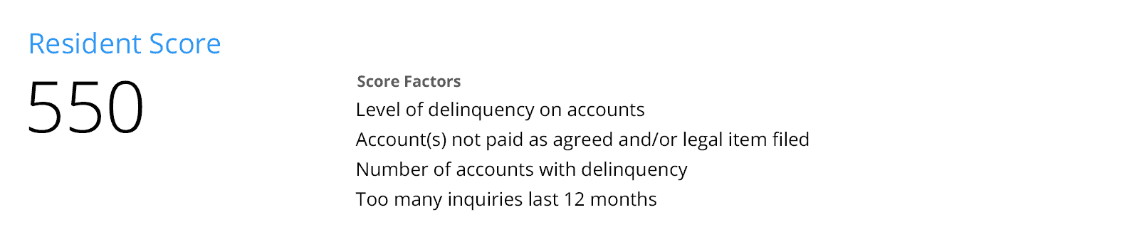 SmartMove’s ResidentScore scoring factors