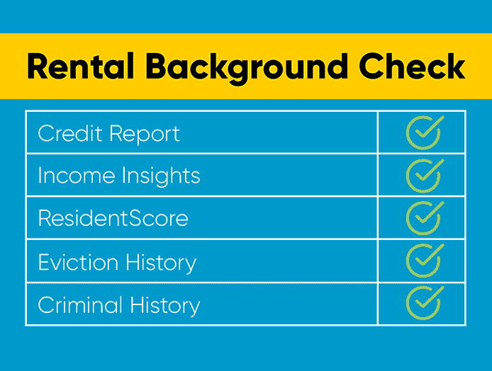 What does a background check consist of checklist