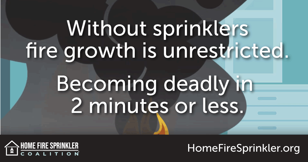 without sprinklers fire growth is unrestricted