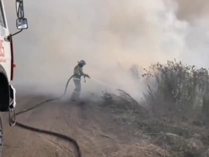В Башкирии ликвидировано горение сухой травы между двумя районами