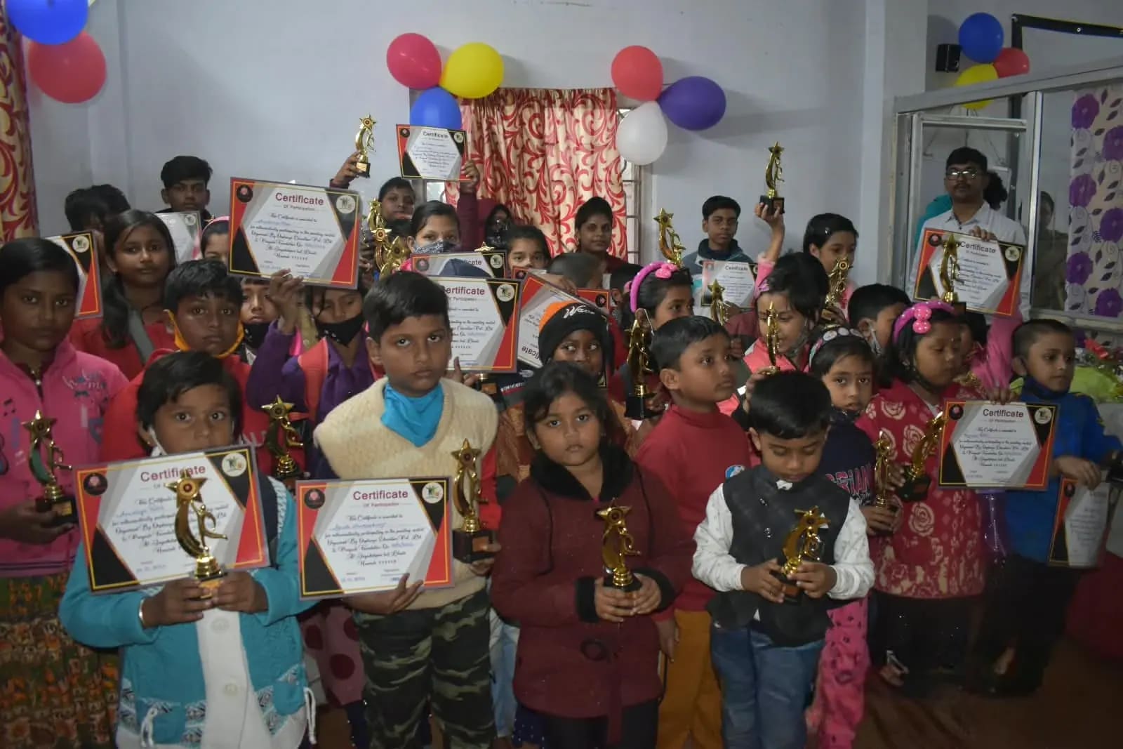 Orphosys abacus students receiving awards