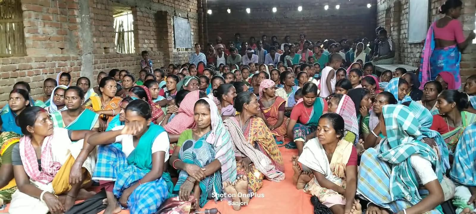 Orphosys Foundation team at a rural education awareness session with village mothers and elders in India