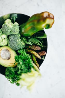 green vegetables to deal with anxiety