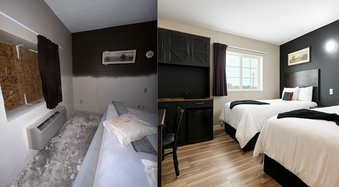 Hotel Dilley renovation progress photos