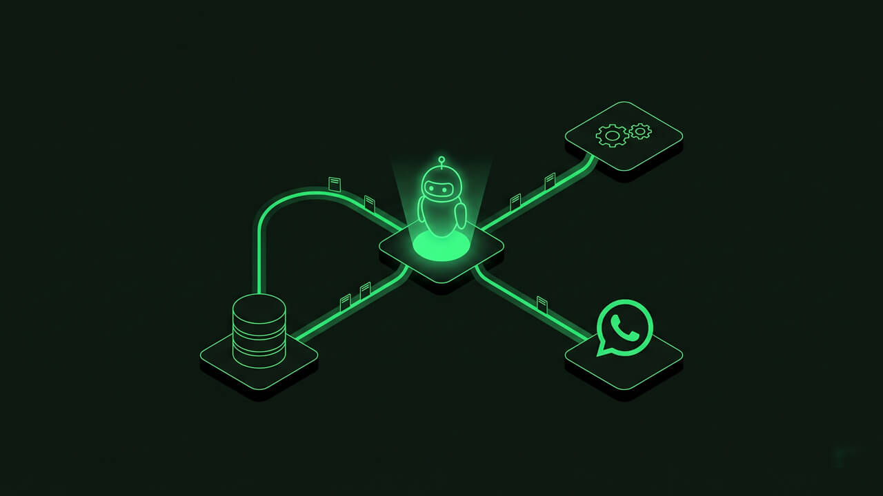 Diagrama de agentes de IA integrados a um sistema de vendas