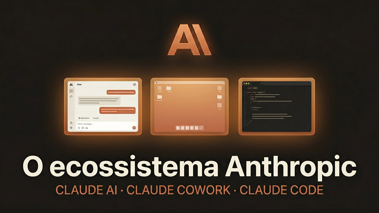 Ecossistema Anthropic: Claude AI, Claude Code e Computer Use trabalhando juntos em um sistema de negócio