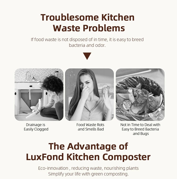 Compostiera Elettrica Smart per Rifiuti Alimentari – LuxFond 3.3L - Immagine 2