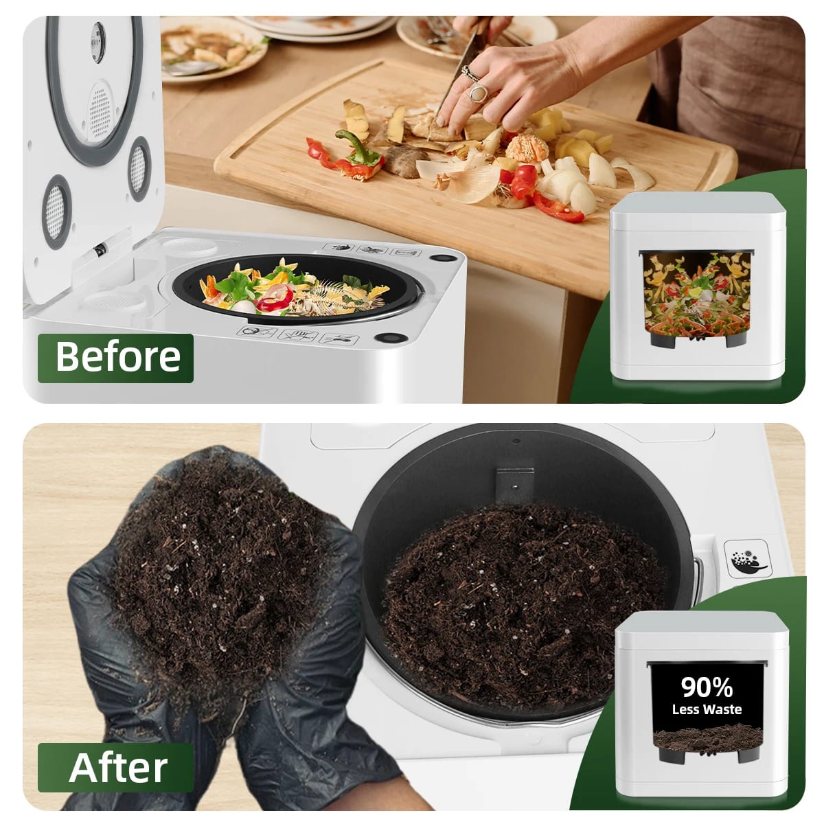 Compostiera Elettrica Smart per Rifiuti Alimentari – LuxFond 3.3L - Immagine 10