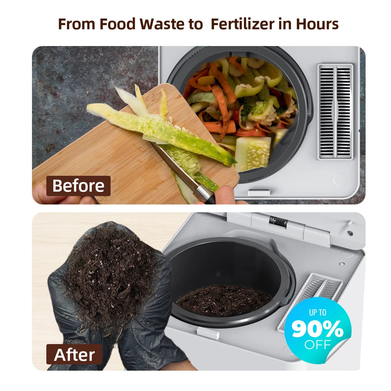 Compostiera Elettrica Smart per Rifiuti Alimentari – LuxFond 2.5L - Immagine 5