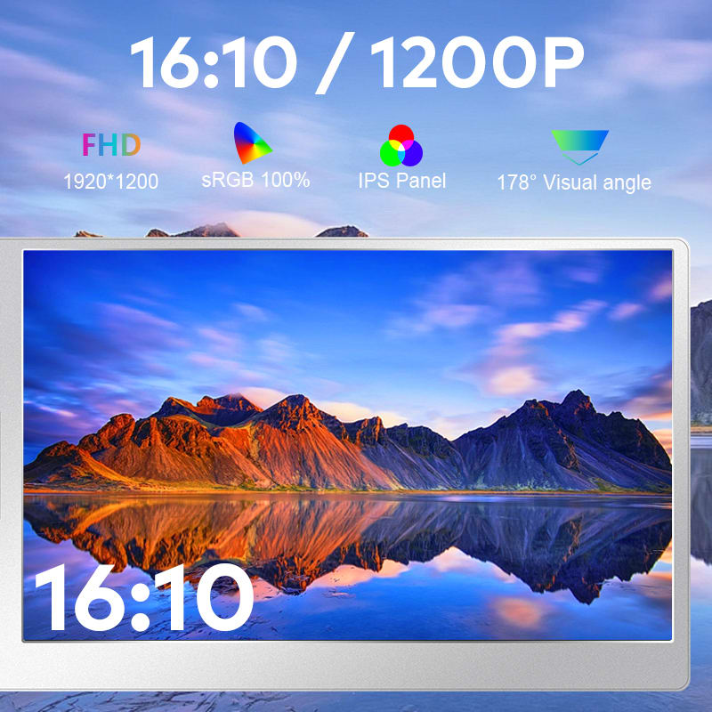 Doppio Monitor per Portatile  da 16" pollici Ruotabile 360° - Immagine 10