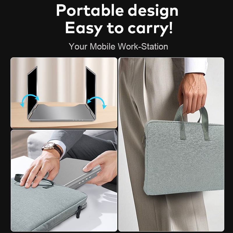 Doppio Monitor per Portatile  da 16" pollici Ruotabile 360° - Immagine 17