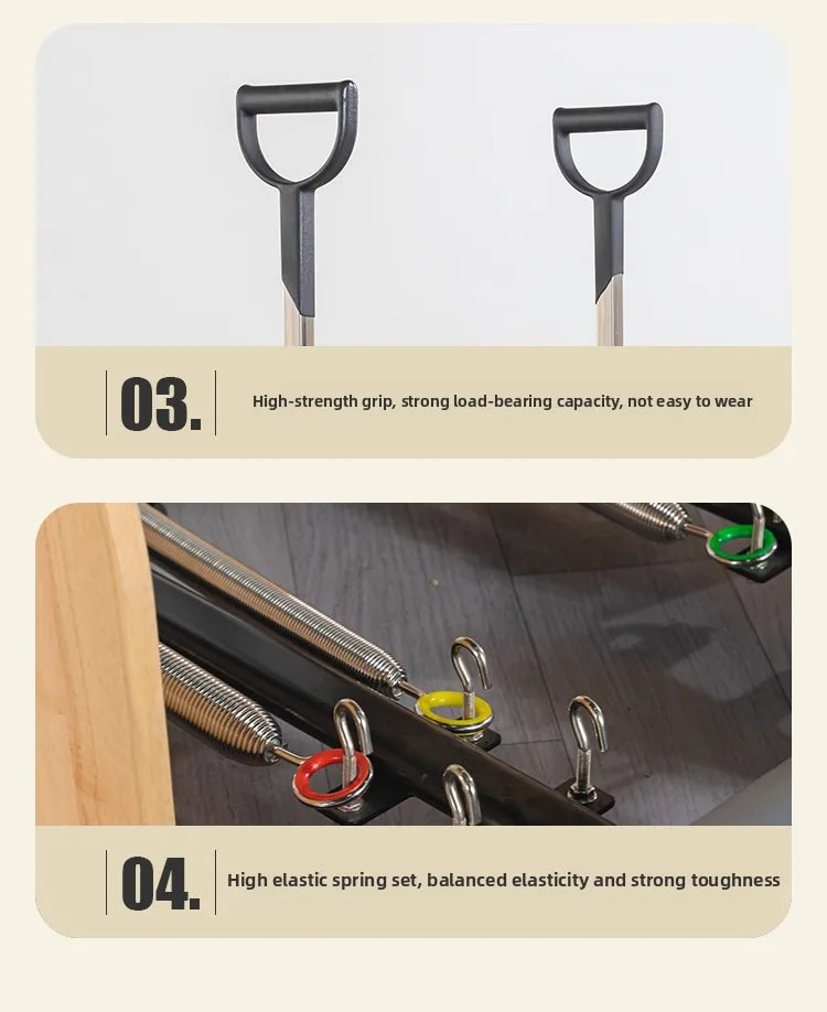 Sedia Pilates riformatore Portatile in legno di quercia - Immagine 3
