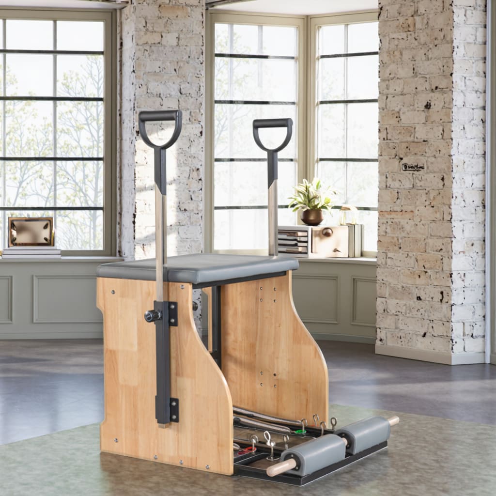 Sedia Pilates riformatore Portatile in legno di quercia - Immagine 4