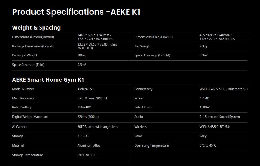 AEKE K1 – AI Smart Home Gym - Immagine 10