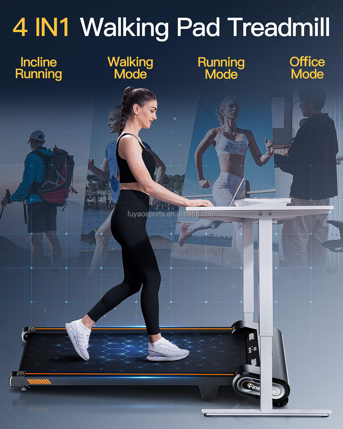 Tapis Roulant Pieghevole con Schermo LED e Velocità Regolabile - Immagine 4