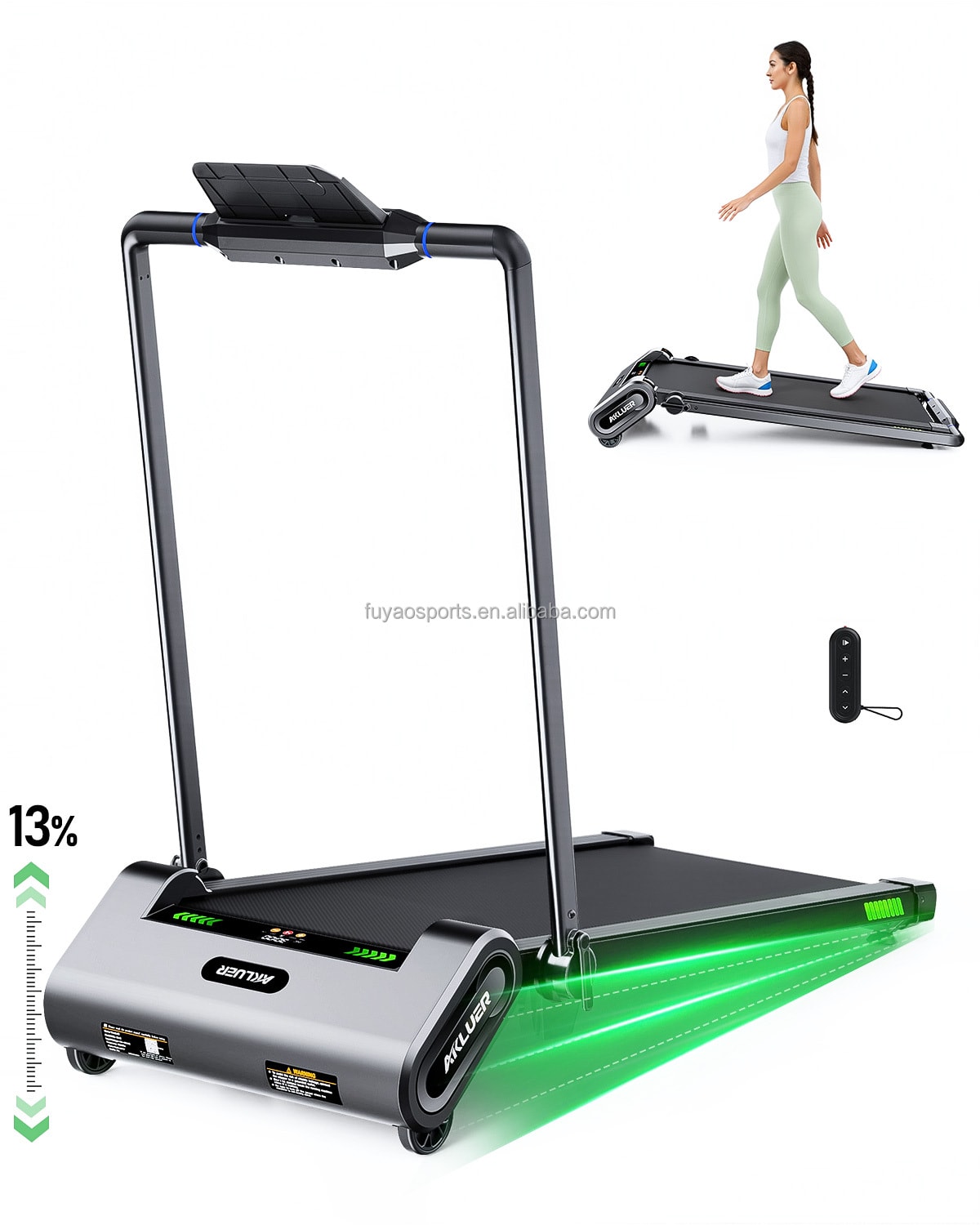 Tapis Roulant Pieghevole con Schermo LED e Velocità Regolabile